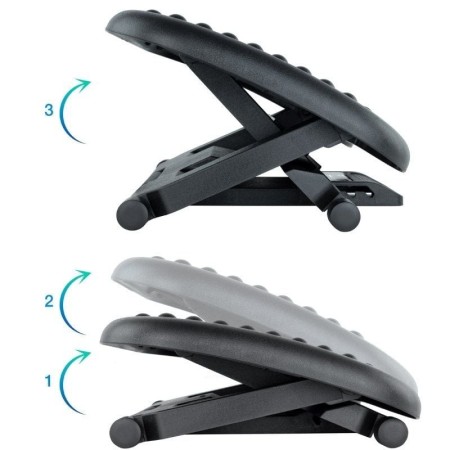 Tooq Reposapiés ajustable confort Negro