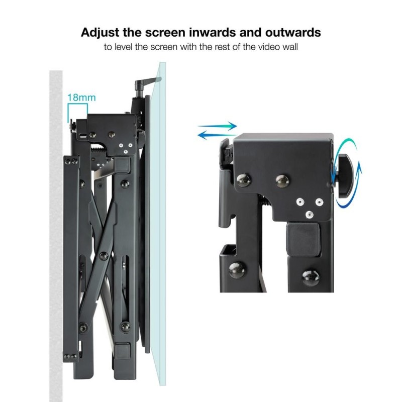 Soporte de pared tooq vesa hasta 70 pulgadas 800x400mm max 70kg
