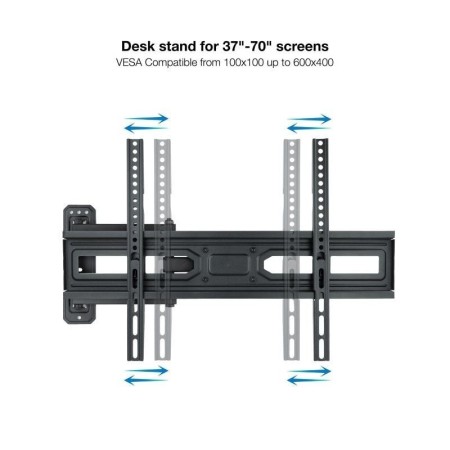 Soporte de Pared Giratorio/ Inclinable/ Nivelable TooQ LP7863TN-B para TV de 37-70″/ hasta 35kg