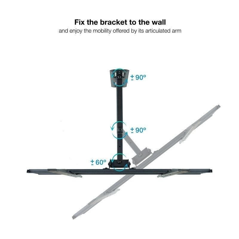 Soporte de Pared Giratorio/ Inclinable/ Nivelable TooQ LP7863TN-B para TV de 37-70″/ hasta 35kg