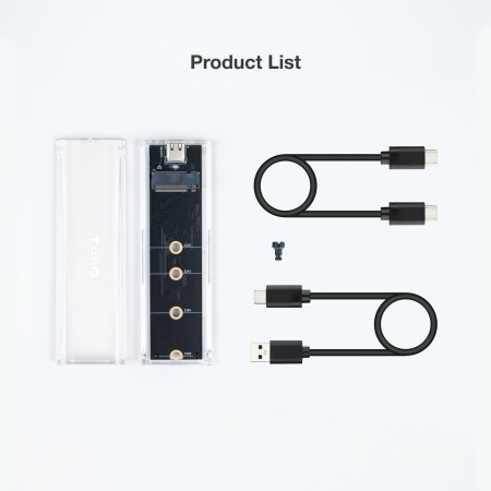 Caja Externa para Disco SSD M.2 NVMe TooQ TQE-2200/ USB 3.1 Gen2/ Sin tornillos
