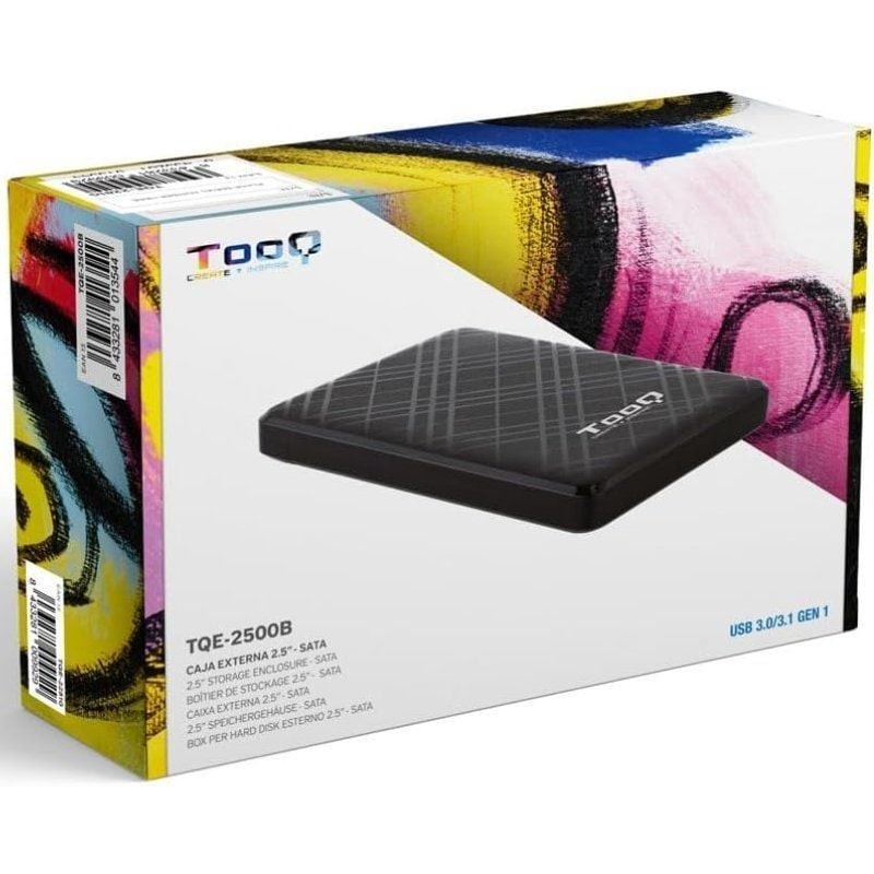 Tooq Caja externa 2,5″ SATA USB3.1 Gen1 Negra
