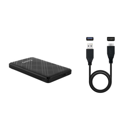 Tooq Caja externa 2,5″ SATA USB3.1 Gen1 Negra