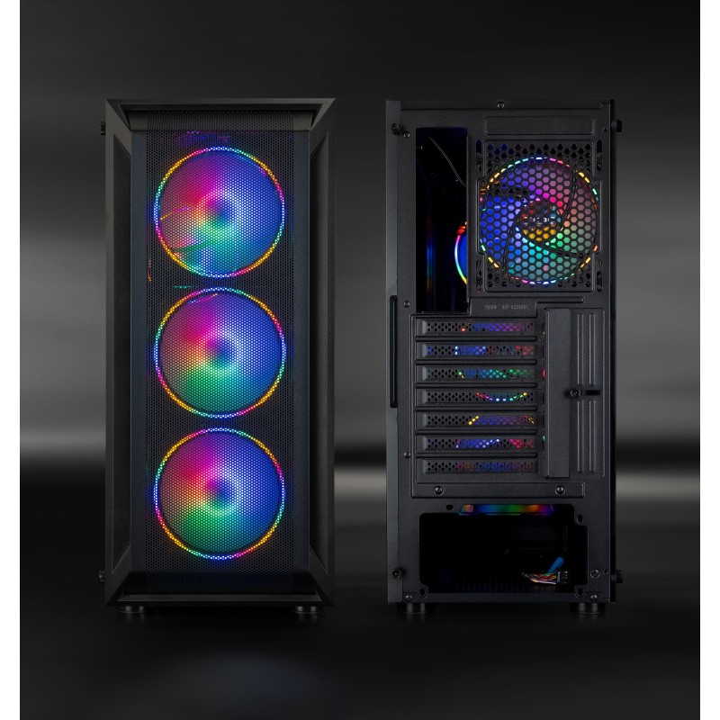 Caja semitorre gaming tooq tqgcc101 - b ragnarok negra