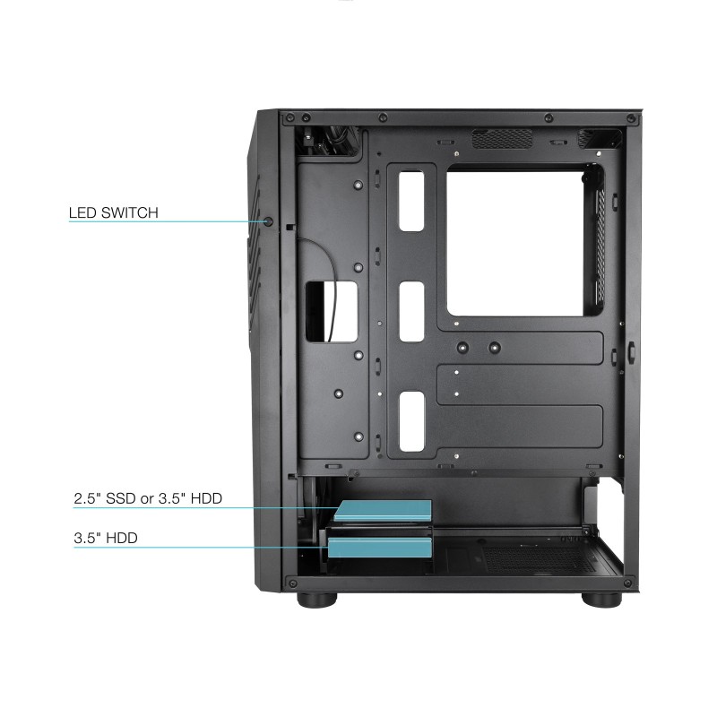 Tooq Caja Semitorre Gaming TQGCC102-B BIOHAZARD