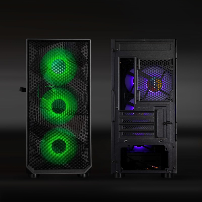 Caja ordenador gaming tooq tqgcc901 - b seizure micro atx argb