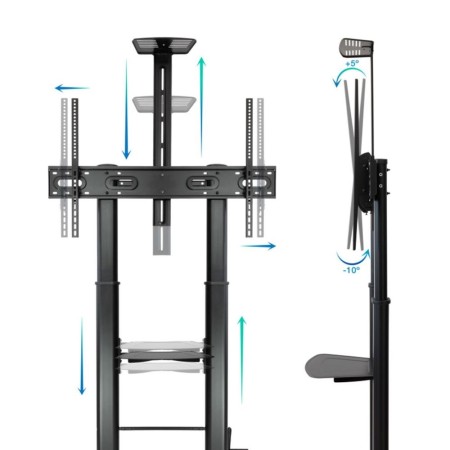 Soporte suelo con ruedas tooq hasta 100 pulgadas vesa 1000 x 600 max 100kg