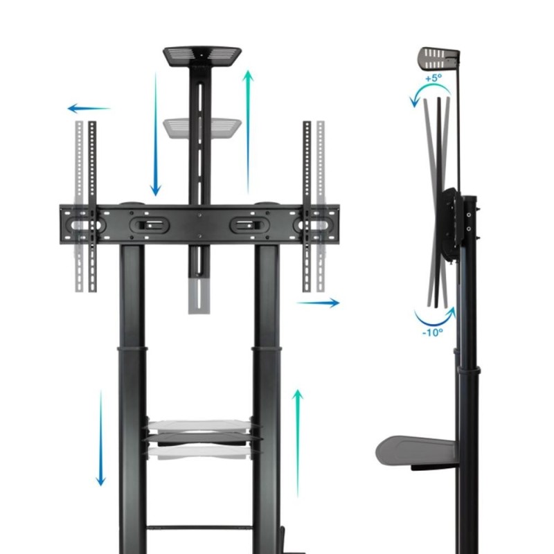 Soporte suelo con ruedas tooq hasta 100 pulgadas vesa 1000 x 600 max 100kg
