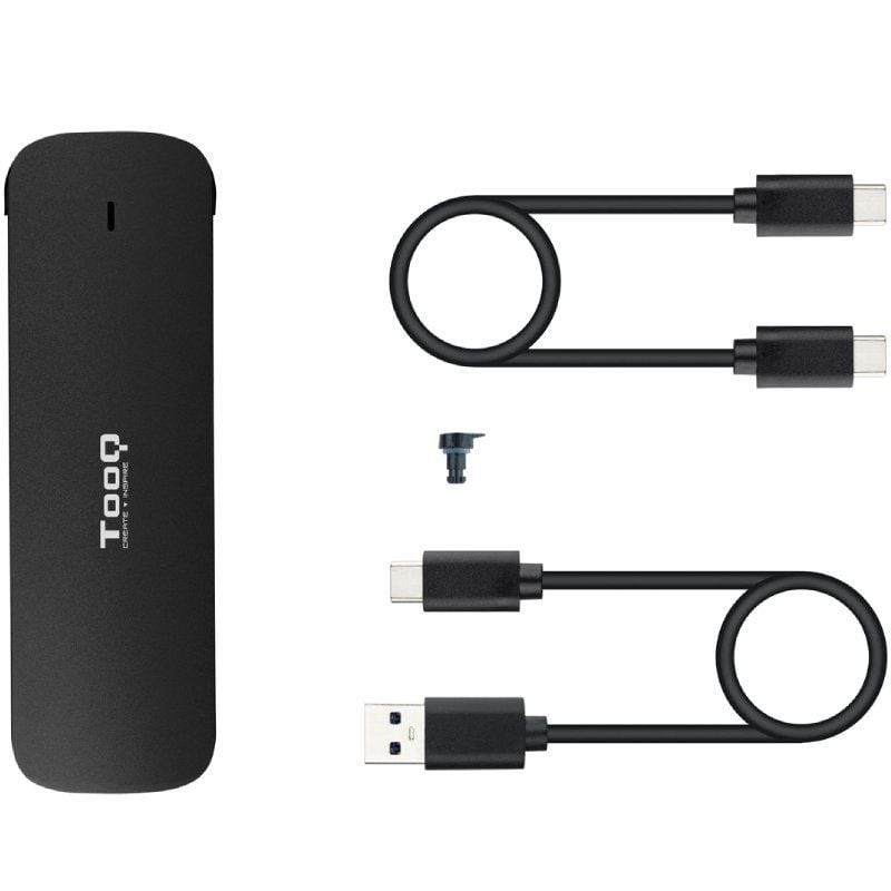 Tooq Caja Externa M.2 NVMe USB3.1 GEN2 Negra