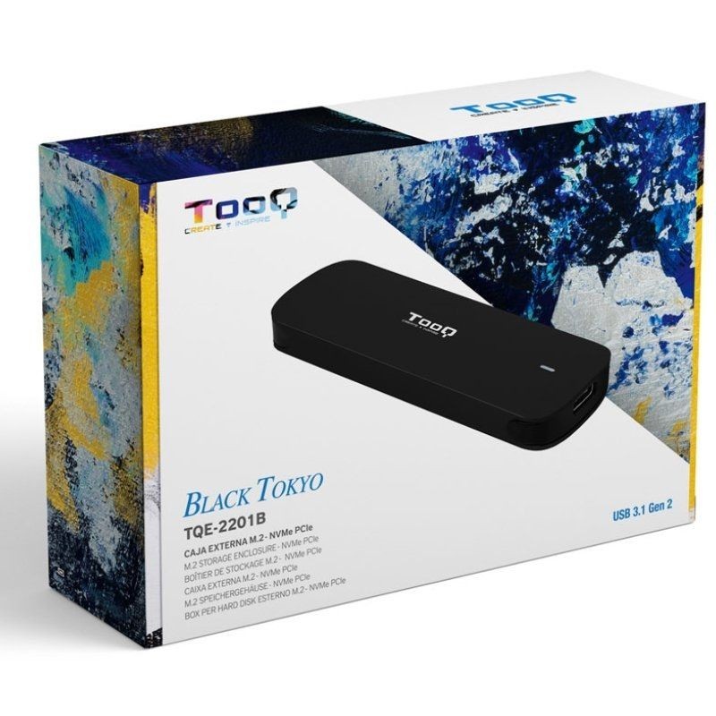 Tooq Caja Externa M.2 NVMe USB3.1 GEN2 Negra