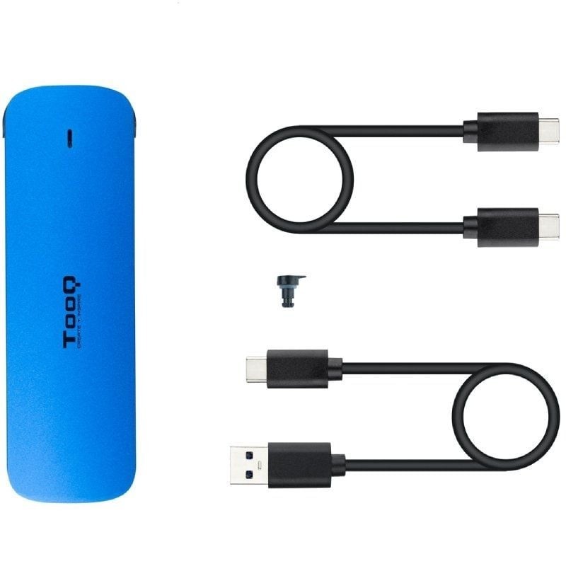 Caja Externa para Disco SSD M.2 NVMe TooQ TQE-2201BL/ USB 3.1 Gen1/ Sin tornillos