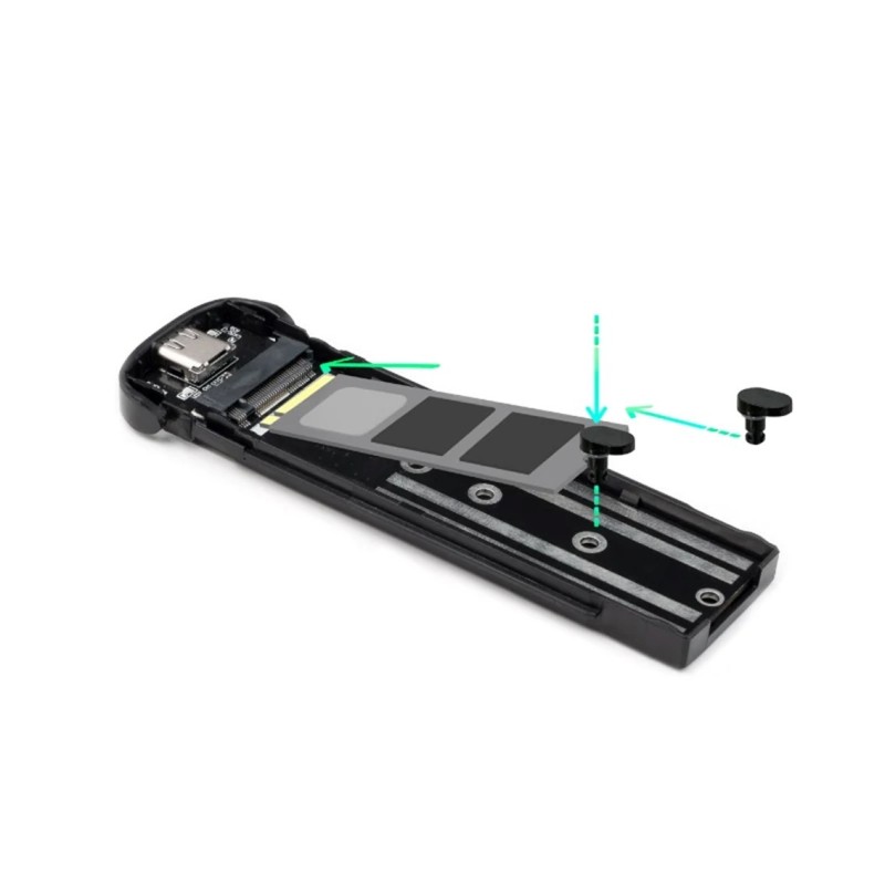 Caja Externa para Disco SSD M.2 NVMe TooQ TQE-2201BL/ USB 3.1 Gen1/ Sin tornillos