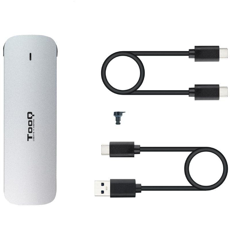Caja Externa para Disco SSD M.2 TooQ TQE-2202S/ USB 3.1 Gen1/ Sin tornillos