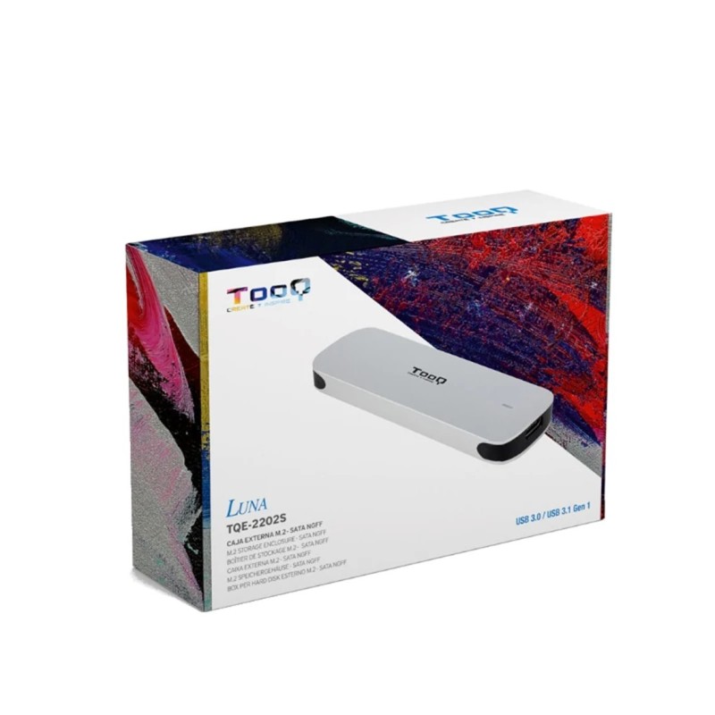 Caja Externa para Disco SSD M.2 TooQ TQE-2202S/ USB 3.1 Gen1/ Sin tornillos