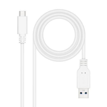 Cable USB 3.1 Nanocable 10.01.4002-W/ USB Tipo-C Macho - USB Macho/ 2m/ Blanco
