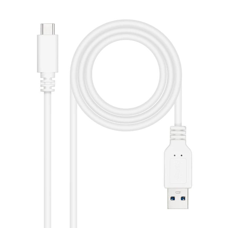 Cable USB 3.1 Nanocable 10.01.4002-W/ USB Tipo-C Macho - USB Macho/ 2m/ Blanco