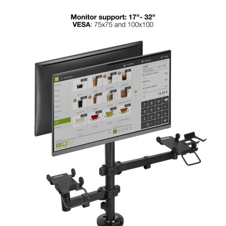 Soporte mesa tooq hasta 32 pulgadas vesa 100 x 100 max 9kg - brazo