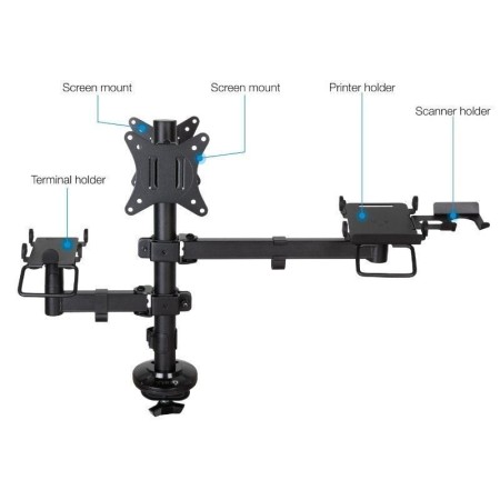 Soporte mesa tooq hasta 32 pulgadas vesa 100 x 100 max 9kg - brazo