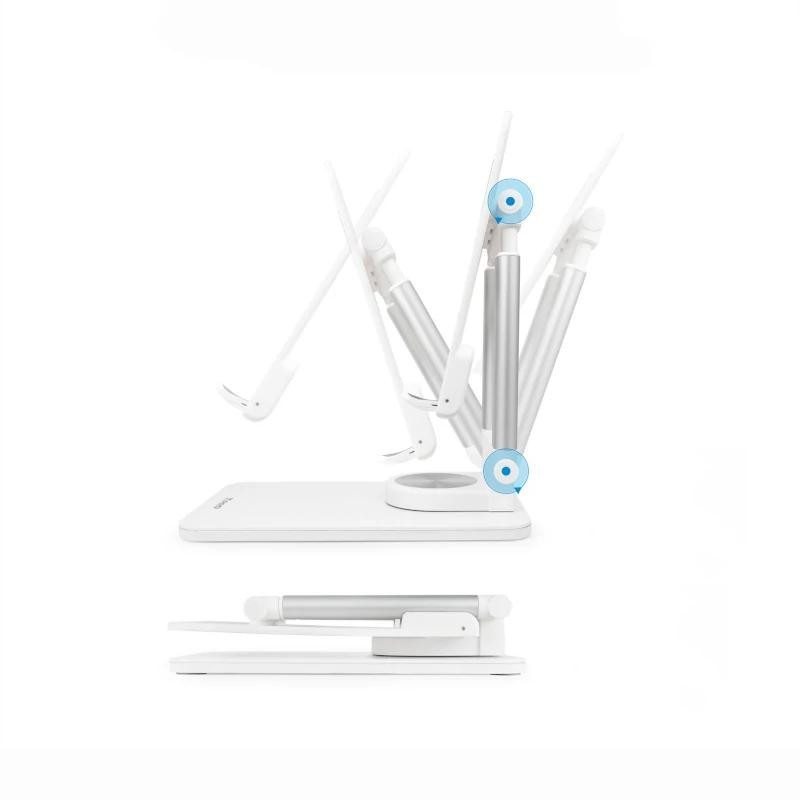 Soporte tooq plegable para tablet hasta 12.9 pulgadas blanco