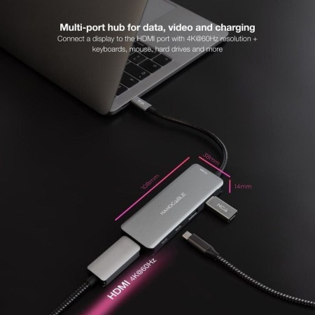 Nanocable Hub USB-C 2xUSB-A+2xUSB-C+HDMI+USB-C PD