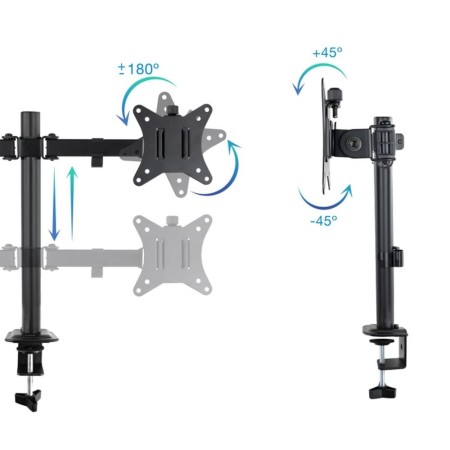 Soporte mesa tooq hasta 27 pulgadas vesa 100 x 100 max 8kg - brazo
