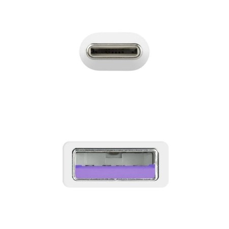 Nanocable Cable USB 2.0 3A USB-C-M/M 1M Blanco
