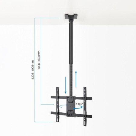 Soporte de Techo Giratorio/ Inclinable/ Nivelable TooQ LPCE1175TSLI-XL-B para TV de 32-75″/ hasta 60kg