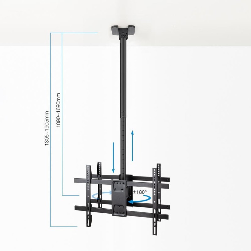 Tooq LPCE2286TSLI-XL-B Soporte techo 2 TV 43″-86″