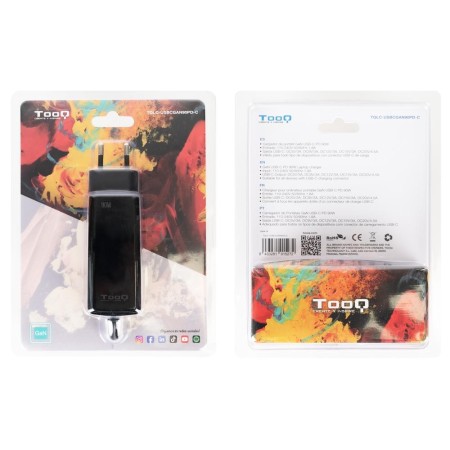Cargador de pared tooq tqlc - usbcgan90pd - c 90w usb - c negro portatil