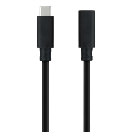 Cable prolongador nanocable usb - c 3.2 gen2x2 20gbp 100w - 5a 4k - 60hz usb - c - m - usb - c - h negro 1 m alargador