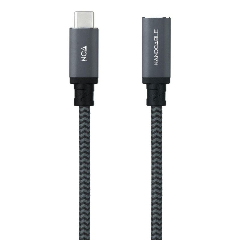 Cable prolongador nanocable usb 3.2 gen2x2 20gb 100w c - m - h 1.5m alargador usb - c algodon