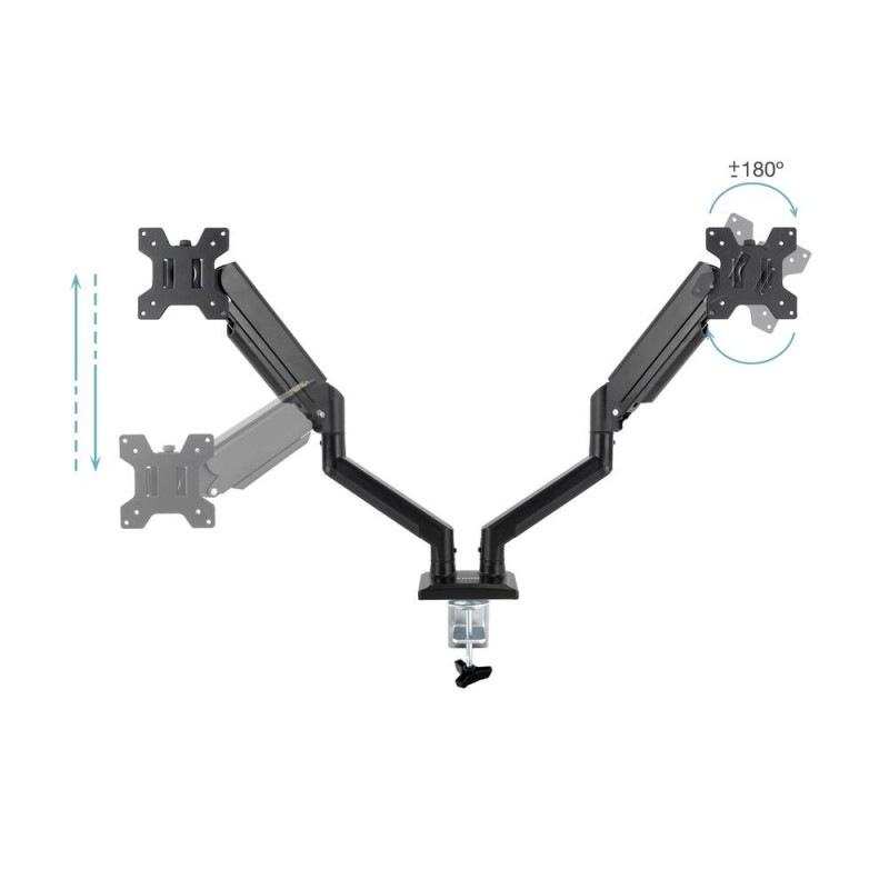 Tooq Soporte mesa DB1434TNR-B 2 brazos 13-34″