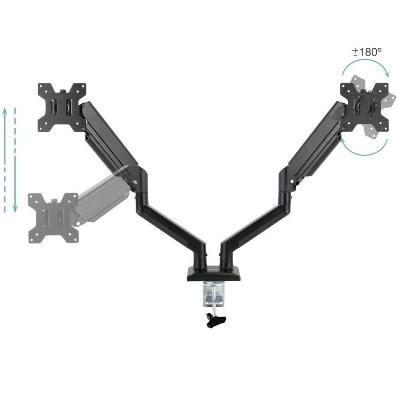 Tooq Soporte mesa DB1434TNR-B 2 brazos 13-34″