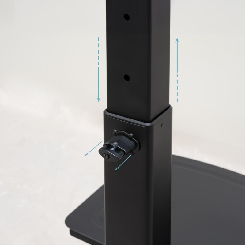 Soporte suelo ruedas tooq rotacion 90° cometa 37 - 70 pulgadas