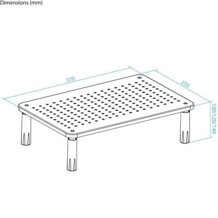 Elevador soporte de monitor tooq tqmr086 negro