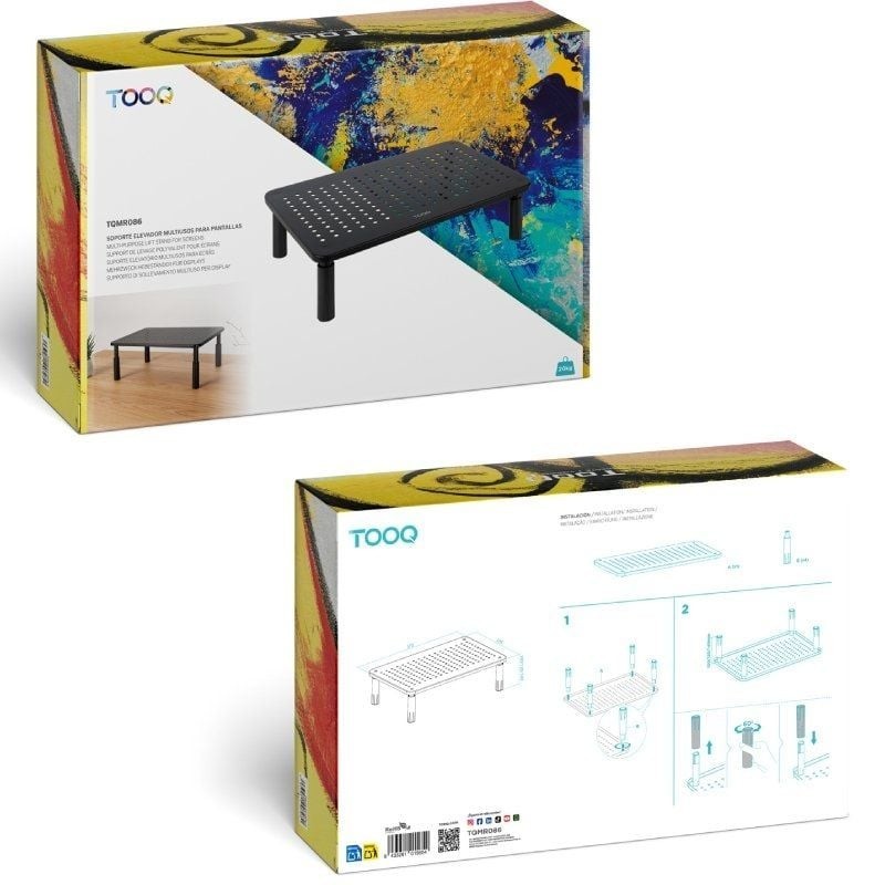Elevador soporte de monitor tooq tqmr086 negro