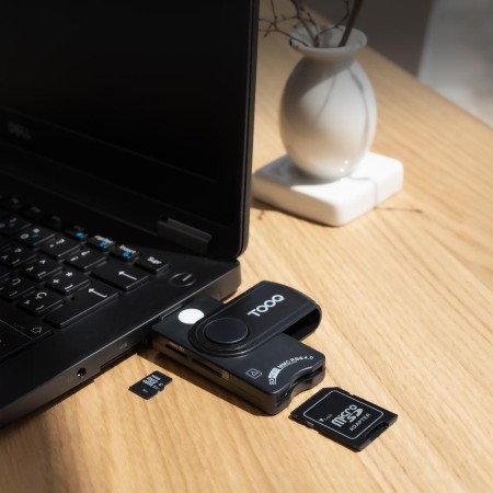 Lector tooq tarjetas inteligentes - dni electrónico - sim - sd - sf - usb - a - negro