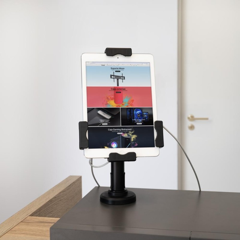 Soporte sobremesa - pared tooq para tablet con antirrobo