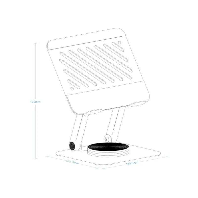 Tooq Soporte mesa 360º dispositivos hasta 13″ Gris
