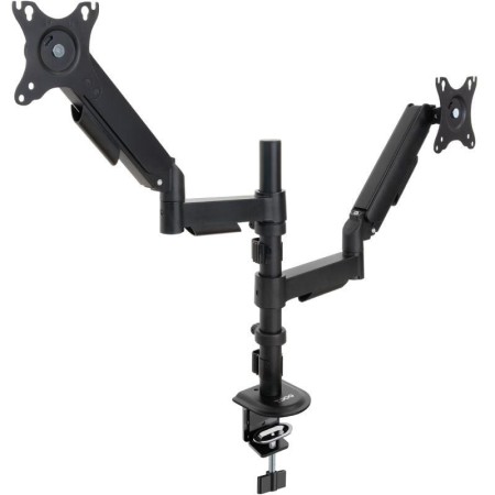 Soporte mesa tooq pantalla gira inclina 2 brazos 17 - 32 negro
