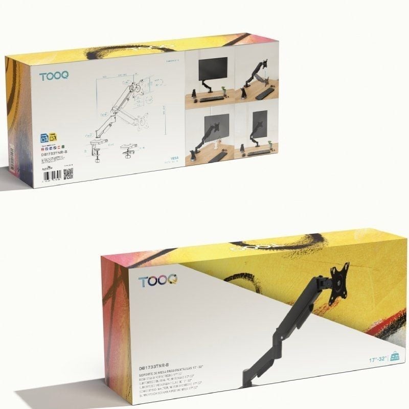 Soporte mesa tooq vesa hasta 32 pulgadas 100x100mm max 9kg