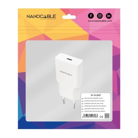 Nanocable Cargador USB-C/PD 30W Blanco