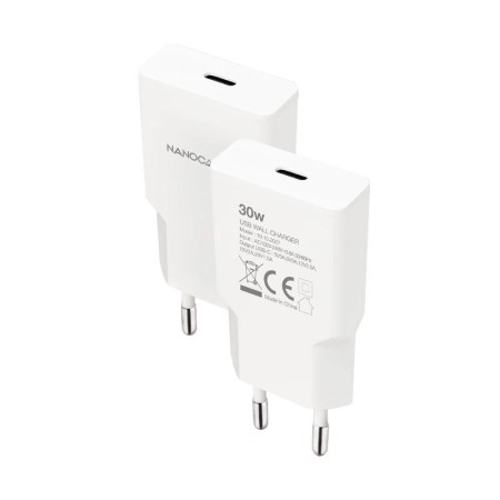Nanocable Cargador USB-C/PD 30W Blanco