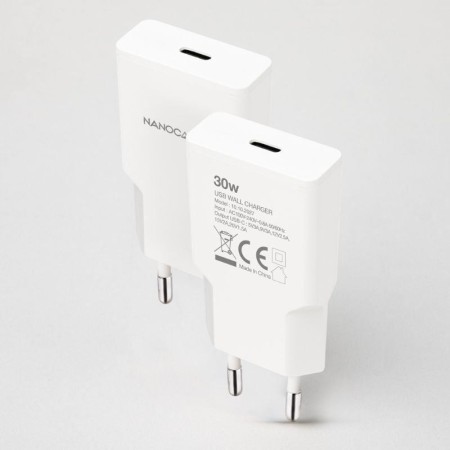 Nanocable Cargador USB-C/PD 30W Blanco