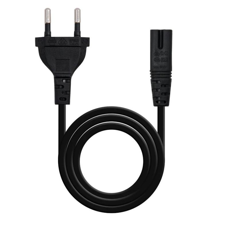 Cable Alimentación Forma 8 Nanocable 10.22.0402-L300/ CEE7/16 Macho - C7 Hembra/ 3m/ Negro