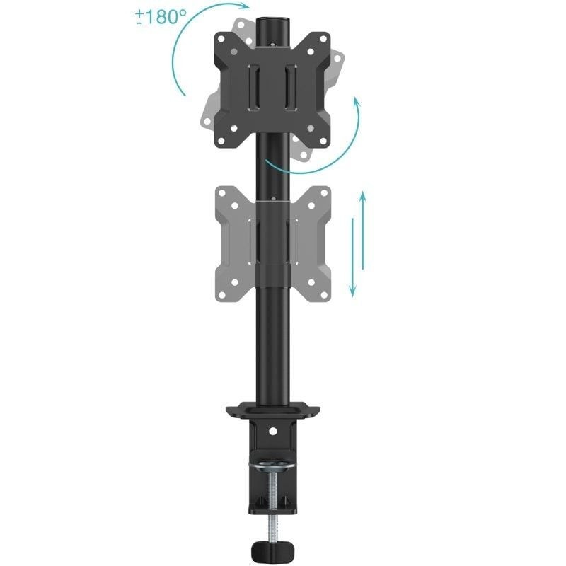 Soporte de Mesa para Monitor TooQ DB1130TN-B/ Giratorio/ Inclinable/ hasta 10kg