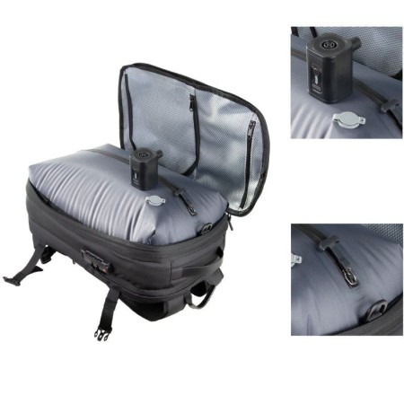 Mochila tooq tqbp - v101 - bk para portatil 17 pulgadas negra + comprension vacio y bomba aire 30 - 55l