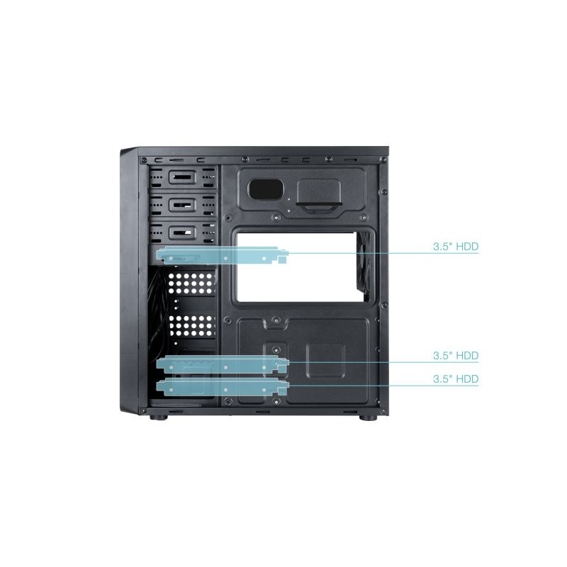 Caja ordenador tooq tqc - 5701 - sp prisma ultra atx negra + fuente 500w