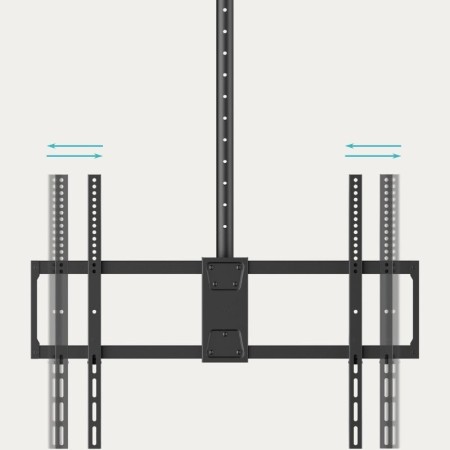 Soporte de Techo Giratorio/ Inclinable TooQ LPCE11100TSLI-B para TV de 50-100″/ hasta 80kg