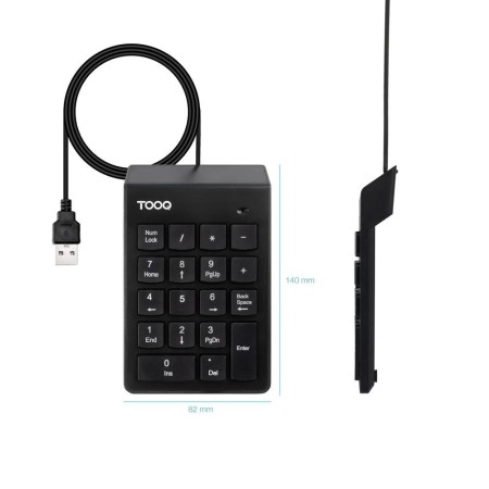 Teclado numerico tooq tqk - 2001 - b negro